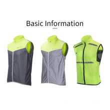 Rockbros Cycling Bike Bicycle Reflective Vest Running Safety Cycling Suit Sleeveless Breathable Vest Night Vest Coat